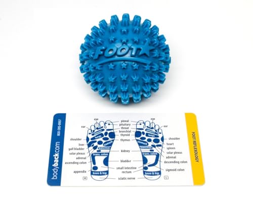 Body Back Foot Star® Massager Ball and Plantar Fasciitis Roller - Soothe Foot Stress, Discomfort, Aches, & Tightness (Pack of 2, Blue, 2-Inch) - style: Two-Pack