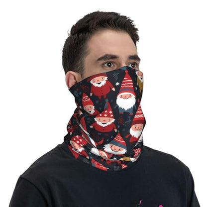 Xmas Funny Gnomes Prints Multifunctional Sport Headband – Seamless Stretch Neck Gaiter for Hiking, Biking, Running & Outdoor Activities – Soft, Quick-Dry, No-Fade Design