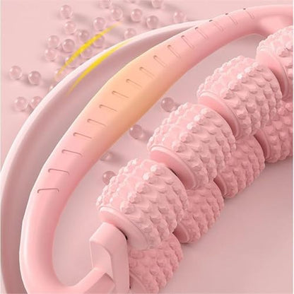 Muscle Roller Tool with 20 Wheels for Legs and Arms, Pink