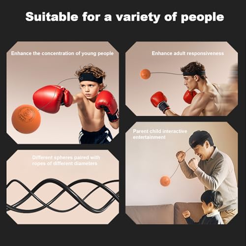 Boxing Reflex Ball - Improve Speed, Agility & Coordination - Perfect for Boxing Training & Fitness Workouts
