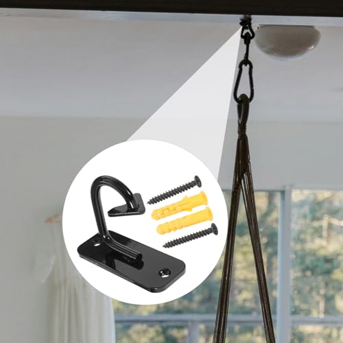 BESPORTBLE Resistance Band Wall Anchor Hook Heavy Duty Steel Ceiling Mount for Home Gym Exercise Station Strap Anchor Fitness Training Accessory