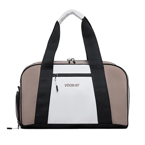 Vooray Burner Duffel Bag - 23L Small Gym Bag for Women and Men with Shoe Compartment, Lightweight Travel Duffel for Training, Sports, Overnight Use - color: 23L - Neutral Color Block