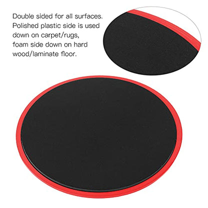 Fitness Sliding Discs Workout Equipment Core Training Slides for Home Gym Exercise Set of 2 ABS Plastic Pink Black Red Blue Green Orange