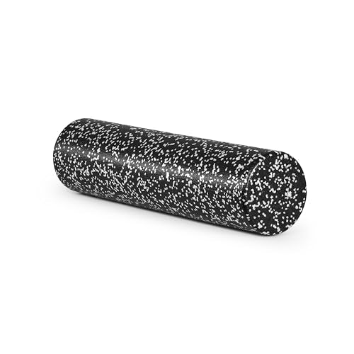 Tone Fitness High Density EPP Foam Exercise Foam Roller for Yoga, Pilates, Stretching, Massage, and Recovery | Multiple Sizes and Colors - color: Black/White Speckled, size: 24 Inch