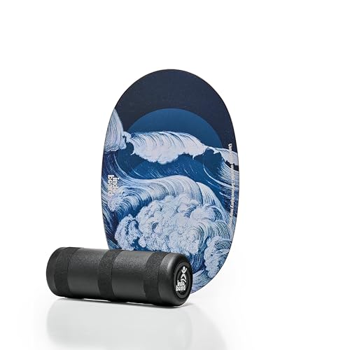 The Original Indo Board - Balance Board Trainer for Core Strength, Stability & Athletic Performance - Surfing, Skateboarding, Snowboarding, Yoga, Physical Therapy & More. Includes Board and Roller. - color: Ola Grande