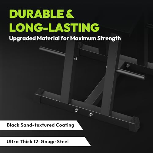 HANDBODE Adjustable Dumbbell Rack with Plate Storage, 500 lb Capacity, Space-Saving Storage Organizer for Classic Dumbbells, Stable for dumbbells, Heavy Duty Column Stand for Home Gym
