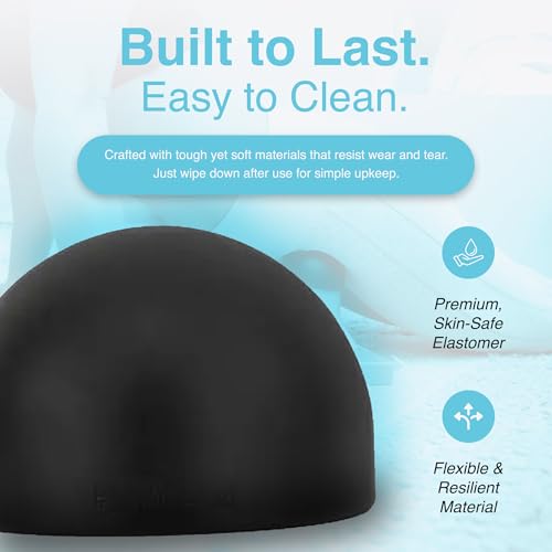 Deep Tissue Pro Soft Covers - Durable and Easy to Clean Soft Covers - Fully Adjustable Psoas Muscle Release Tool for Hip Flexor, Back, Glute, Iliacus, and Neck Pain - Black