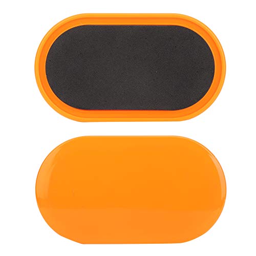 2Pcs Oval Fitness Sliding Disks, Yoga Slider for Carpet and Hard Floors, ABS Core Workout Sliders with Cloth Covers for Home Gym, Pilates, Lunges and Full Body Training
