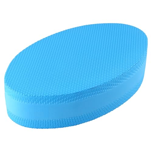 QWORK Stability Trainer Pad - Blue Foam Balance Exercise Cushion for Yoga, Pilates and Fitness - Improves Balance & Ankle Strength