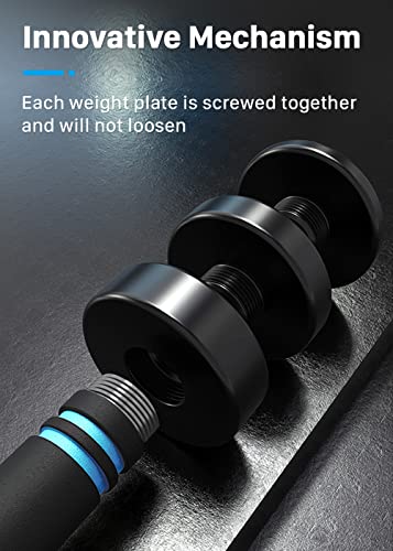 Northdeer Steel Dumbbells Adjustable Black Coated Weight Set with Foam Handles for Home Gym Workout - Strength Trainging for Men, Women (5lbs/10lbs/15lbs/20lbs) - style: 15lbs Pair (2×15lbs)