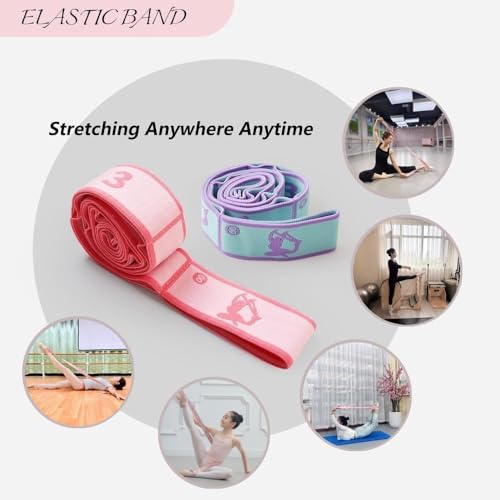 Multi-Loop Stretch Band - Yoga, Pilates, Ballet, and Physical Therapy Stretching Strap for Flexibility, Leg Stretching, and Exercise - Durable Stretching Equipment