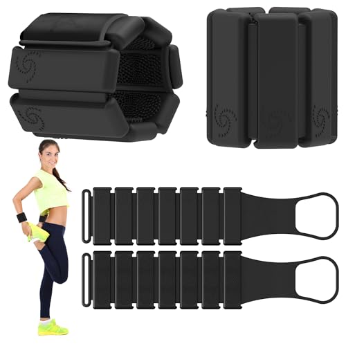 Wrist Weights, Ankle Weights for Women, Hand Weights and Leg Weights Set of 2 (1Lbs Each) Adjustable Comfort Fit, Weights for Women at Home, for Pilates, Yoga, Dance, Running, Gym, Aerobics, Walking - color: black