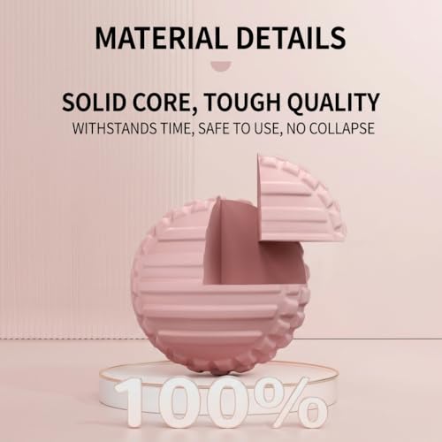 Fascia Massage Ball, TPR Trigger Point Ball & Peanut Ball for Men Women Muscle Relief Yoga Fitness ([Pink] 4.5cm) - color: [Pink] 4.5cm