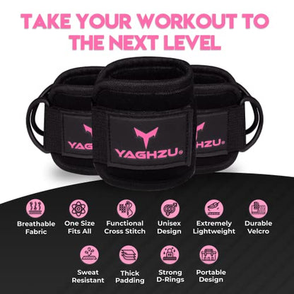 Ankle Straps for Cable Machines Women, Glute Kickback Cable Machine Attachments, Gym Ankle Cuffs, Wrist Cuffs for Workout, Leg Training Accessory, Fitness Gear for Home or Gym