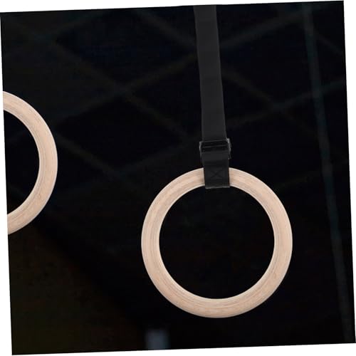 Mikikit Gymnastics Wooden Training with Adjustable Buckle and Straps for Home Gym Strength Training Versatile Calisthenics Equipment for Indoor Workouts