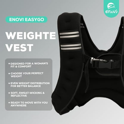 EasyGo Weighted Vest Woman, 8lb/10lb/12lb, Weighted Vest for Women