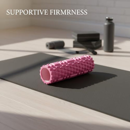 High Density EVA Foam Roller for Exercise, Yoga and Fitness, Compact 10 x 3.3 Inch Design (1 PC)