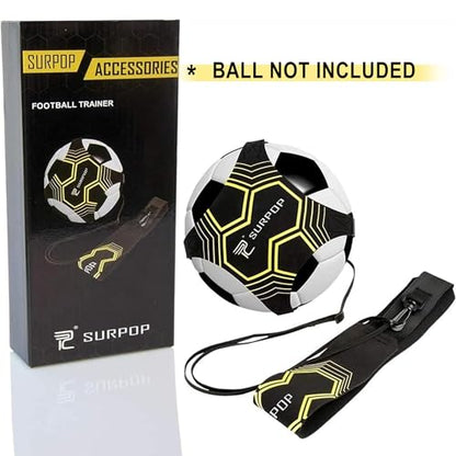 Surpop Soccer/Volleyball/Rugby Trainer, Football Kick Throw Solo Practice Training Aid Control Skills Adjustable Waist Belt for Kids Adults