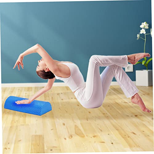Half Round Foam Roller EVA Back Exercise Shaft Yoga Columns for Deeply Tissue Muscle Massage Blue,Sports - color: Dark Blue, 30cm