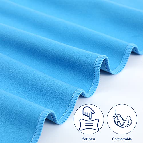 6 Pieces Quick Dry Travel Towel Bulk, Microfiber Lightweight Beach Towel with Bag Compact for Adults Swimming Trip Camping Sports Gym Yoga 20 x 39 Inches(Classic Color)