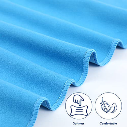 6 Pieces Quick Dry Travel Towel Bulk, Microfiber Lightweight Beach Towel with Bag Compact for Adults Swimming Trip Camping Sports Gym Yoga 20 x 39 Inches(Classic Color)
