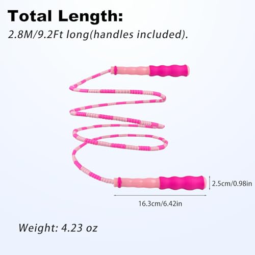 BIRDDIE Soft Beaded Jump Ropes For Kids, Adoult Fat Burning Fitness - color: 3Pack