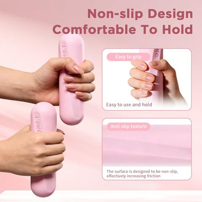 Dumbbell Set, Hand Weights For Women, 2.2lb Dumbbells Set of 2, Exercise & Fitness Dumbbells, Dumbbell Set for Walking, Yoga, Dance, Barre, Pilates, Cardio, Aerobics - color: PINK