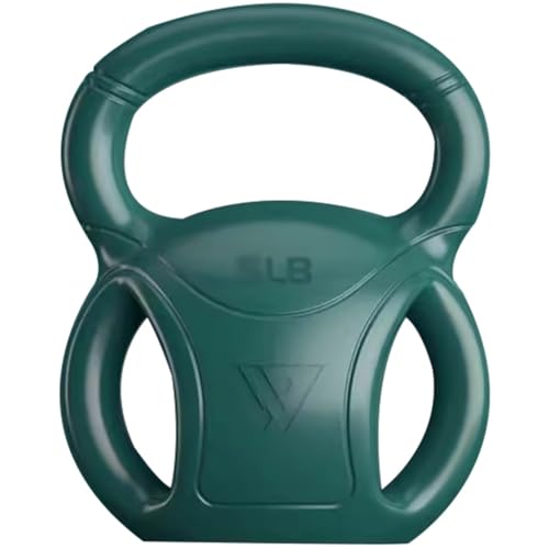 Kettlebell Weights Gym Muscle Training Kettle Bells, Women's Fitness Squat Dumbbell, Unique Three-Ear Structure, Sports Equipment(Dark Green,10LB)