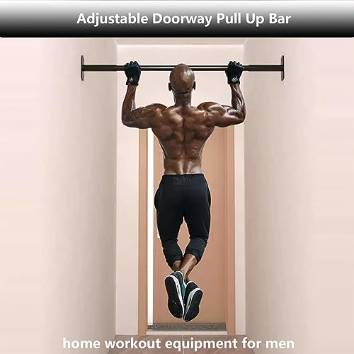 Heavy Duty Adjustable Width Pull Up Bar for Doorway, Steel Strength Training Pull-up Bars, Max 660lbs, Doorway Pull Up Bar Include 4pcs Steel 6 Angle Expansion Screw - size: 60 to 80cm(23.6 to 31.5inch)