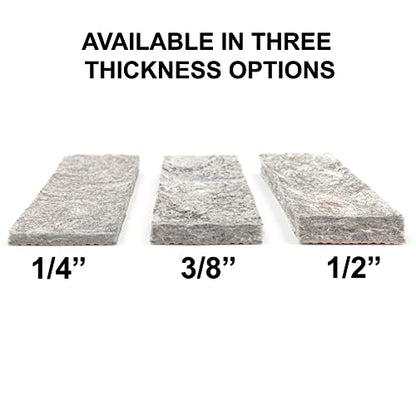 Mohawk Home Non Slip Rug Pad 3' x 5'- 1/4" Thick Felt + Latex Rubber Gripper - Dual Surface Cushion for Hardwood, Carpet, Tile Floors, Made in USA - size: 3' x 5' (Rectangular), style: 1/4 Inch Dual Surface Rug Pad