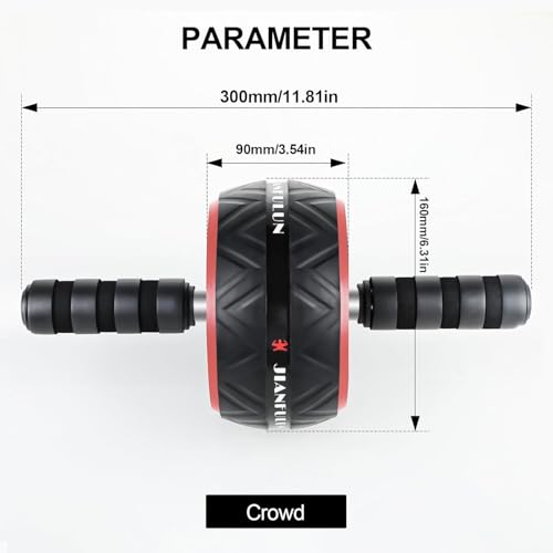 Ab Roller Wheel with Knee Pad, Ab Wheel Roller for Abs Workout & Core Strength Training, Dual Wheel Abdominal Exercise Equipment for Home Gym Fitness for Men & Women