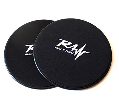 Abdominal Core Sliders - Set of 2 Fitness Glide Plates - Great for Abs, Crossfit, Cross Training, Push-ups and Planks - Full Body Core Exercise - Dual Sided Design Works on Any Surface