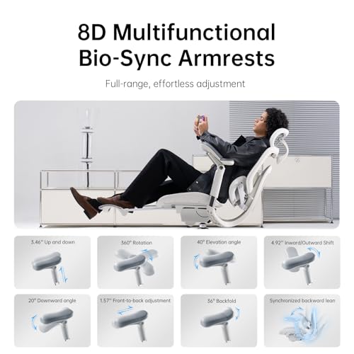 SIHOO Doro C300 Pro V2 Ergonomic Office Chair with Footrest, Grey - color: Grey, size: Pack of 1