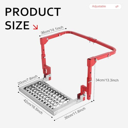Heavy Duty Folding Tire Step for Truck SUV RV, Adjustable Tire Mounted Step