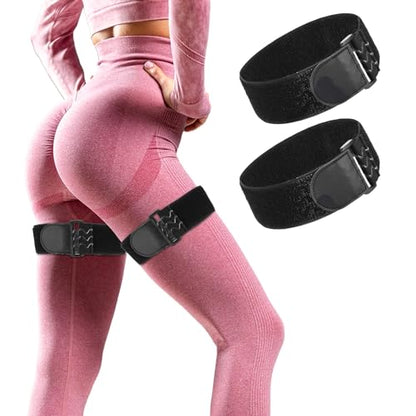 2 Pcs Blood Flow Restriction Bands for Women BFR Bundle Booty Band Occlusion Band Adjustable Occlusion Resistance Best Fabric Resistance Bands for Legs Butt Hip Building Workouts Squat Thigh - style: standard