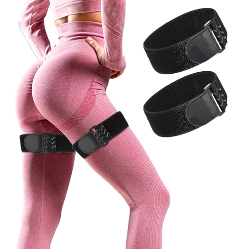 2 Pcs Blood Flow Restriction Bands for Women BFR Bundle Booty Band Occlusion Band Adjustable Occlusion Resistance Best Fabric Resistance Bands for Legs Butt Hip Building Workouts Squat Thigh - style: standard