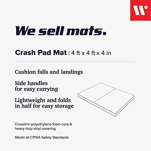 We Sell Mats Bifolding Gymnastics Crash Landing Mat Pad, Safety for Tumbling, Back Handspring Training and Cheerleading