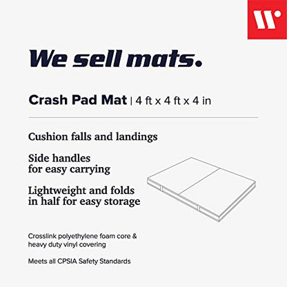 We Sell Mats Bifolding Gymnastics Crash Landing Mat Pad, Safety for Tumbling, Back Handspring Training and Cheerleading