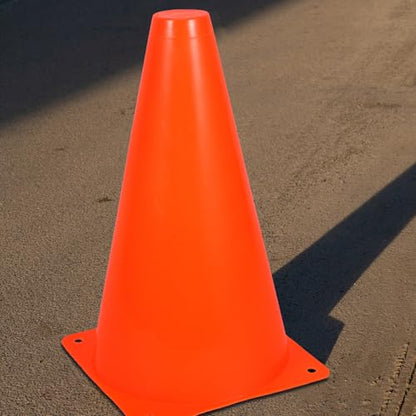 8pcs Orange Plastic Soccer Training Cones 23cm Field Markers for Agility Drills Coordination Outdoor Football Practice