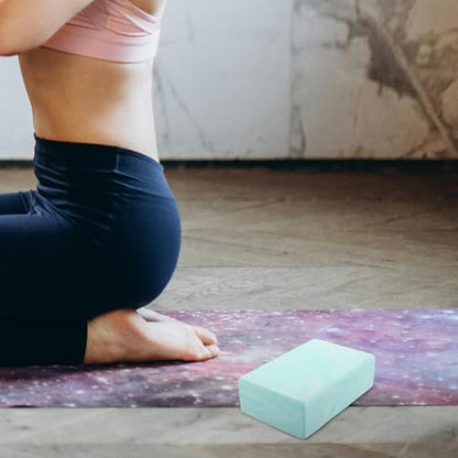 Healifty Yoga Block Non-slip Eva Foam for Leg Stretching and Balance Training, Camouflage Green Exercise Brick for Pilates and Yoga Practice, Portable Stability Support Tool for Women