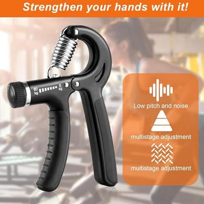2 Pack Grip Strength Trainer, Hand Grip Exerciser Strengthener with Adjustable Resistance 11-132 Lbs (5-60kg), Forearm Strengthener Hand Exerciser for Musicians Athletes and Injury Recover