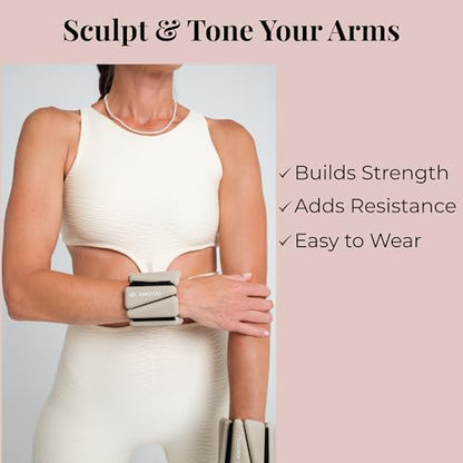 Wrist & Ankle Weights for Women – 2 lb Ankle Weights (Set of 2, 1 lb Each) | Arm Weights for Women | Leg Weights for Walking, Yoga, Cardio & Strength Training
