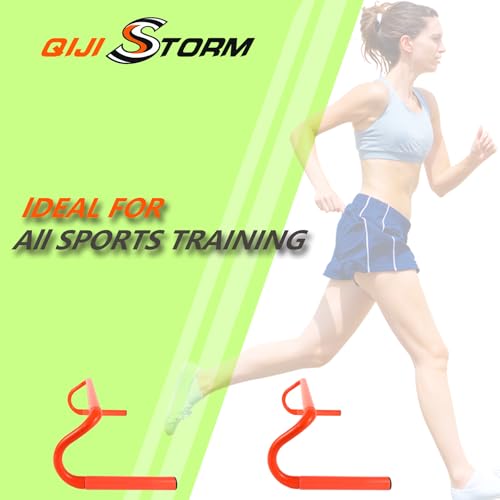 10 Pcs 6" Speed Agility Training Hurdles with 6 Marker Cone Durable Training Hurdle Agility Plyometric All Purpose Speed Hurdle Equipment for Athletes Soccer Basketball Football Practice
