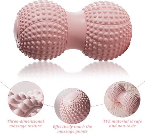 Peanut Massage Ball for Deep Tissue, Trigger Point Therapy - color: Pink