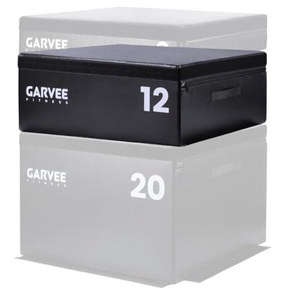 Stackable Plyo Box 6/12/20 Inch, Adjustable Plyometric Jump Box, Soft Foam Step Up Boxes for Home Gym Workouts, Soft Plyo Box for Professional Strength, HIIT, Step-Ups, and Training