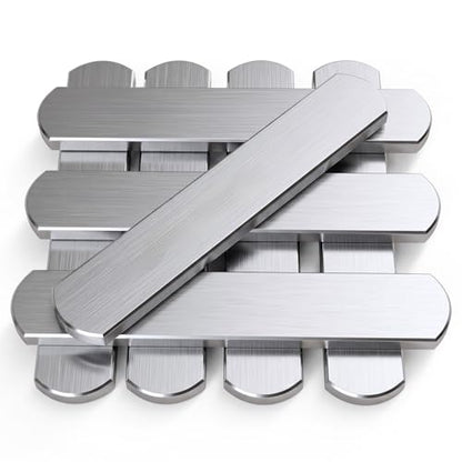 8 Pcs Steel Plates for Weighted Vest, Fractional Weight Vest Plates, Training Weight Long Steel Plate for Aerobic Exercise, Weight Training, Outdoor Physical Fitness (5.9"X 0.98"X 0.28")