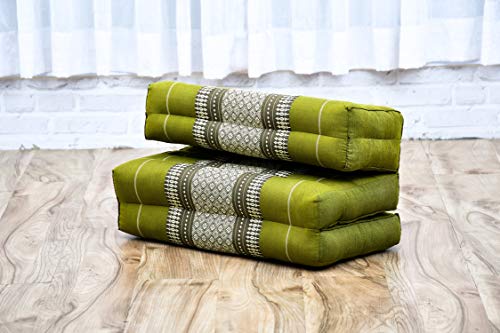 Leewadee Foldable Floor Mattress – 2 in 1 Floor Meditation Mat for Yoga and Relaxation, Seating Futon with Kapok