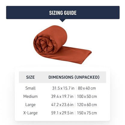 Sea to Summit Portable Pocket Towel for Camping, Gym, and Travel - color: Desert, style: X-Large