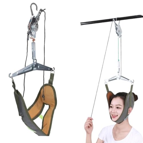 Cervical Neck Traction Device Neck Tension Relief Portable Over The Door Device Portable Neck Stretcher Hammock for Physical Therapy, Neck Pain Relief, Vertebrae Disk Herniation, Migraine Relief