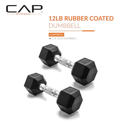 CAP Barbell Coated Dumbbell Weight | Multiple Options Pairs & Sets